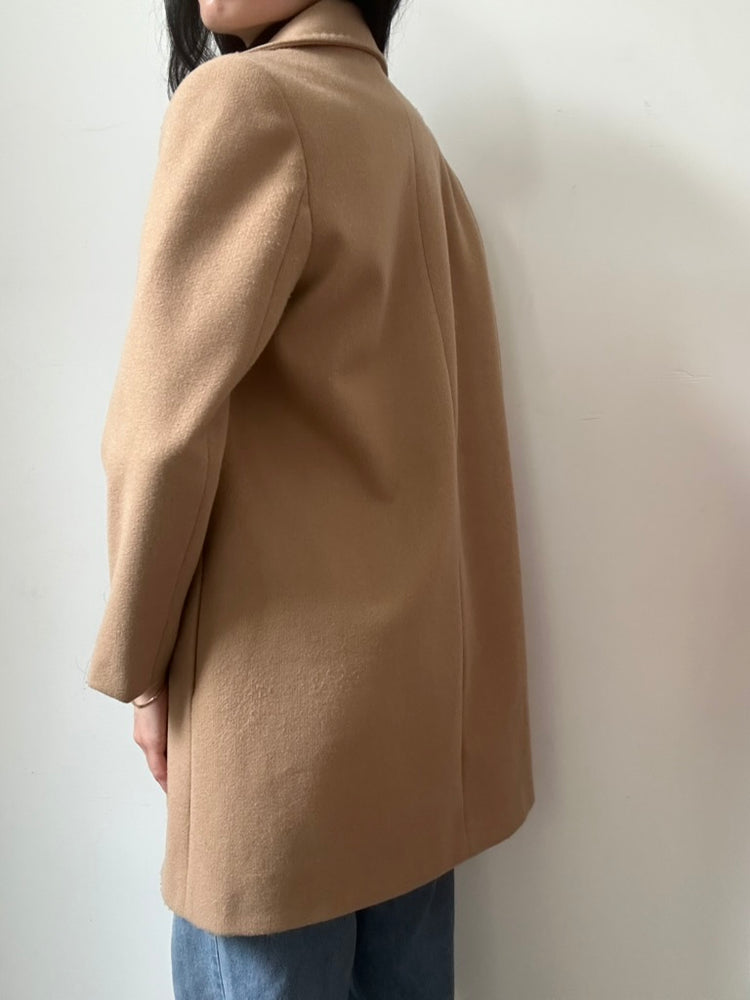 Vintage Pierre Cardin Camel Long Blazer Size Medium