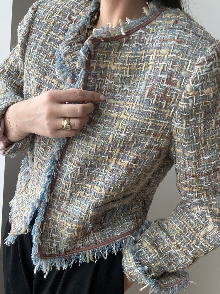 Vintage Tweed Pastel Blazer Size 10