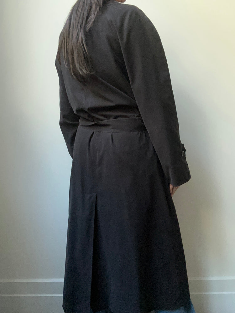 Vintage Black Trench Size M