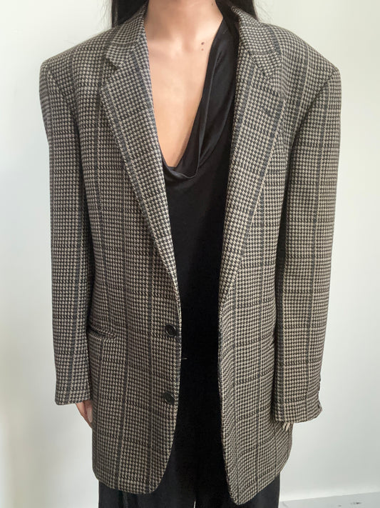 Vintage Italian Plaid Blazer Size Large