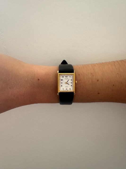 Vintage Classic Black Tank Watch
