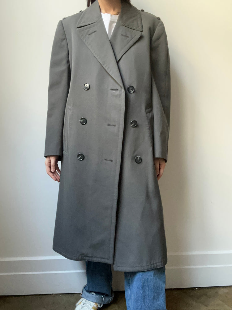 Vintage Dark Grey Trench Size M