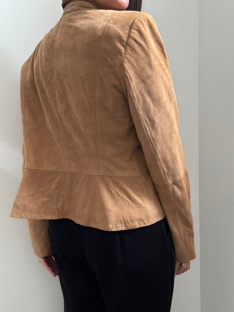 Vintage Suede Ruffle Jacket Size Medium