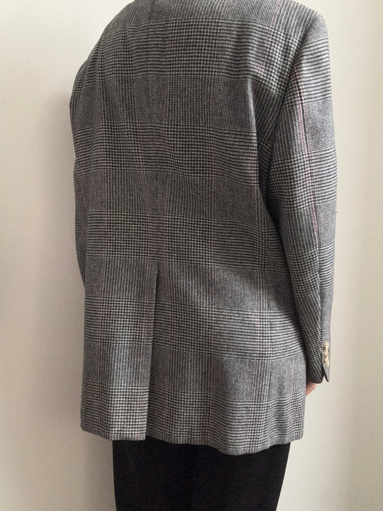 Vintage Houndstooth and Plaid Blazer Size Large