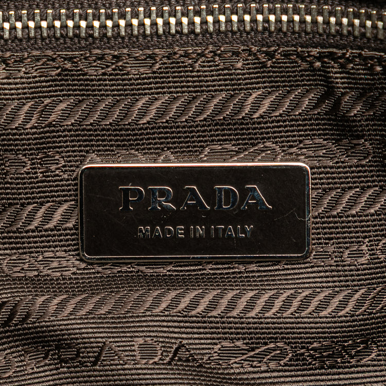 Vintage Prada Trimmed Canvas Tote