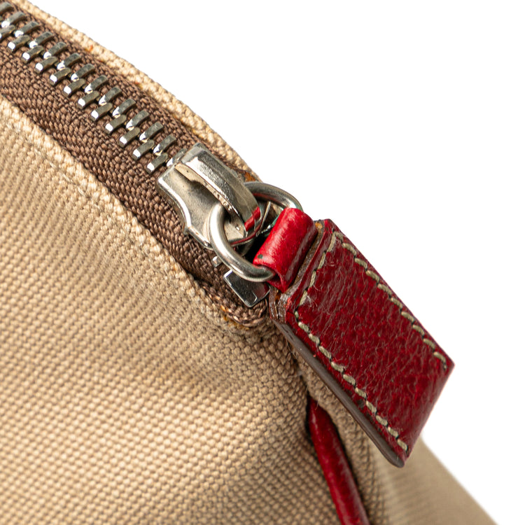 Vintage Prada Trimmed Canvas Tote