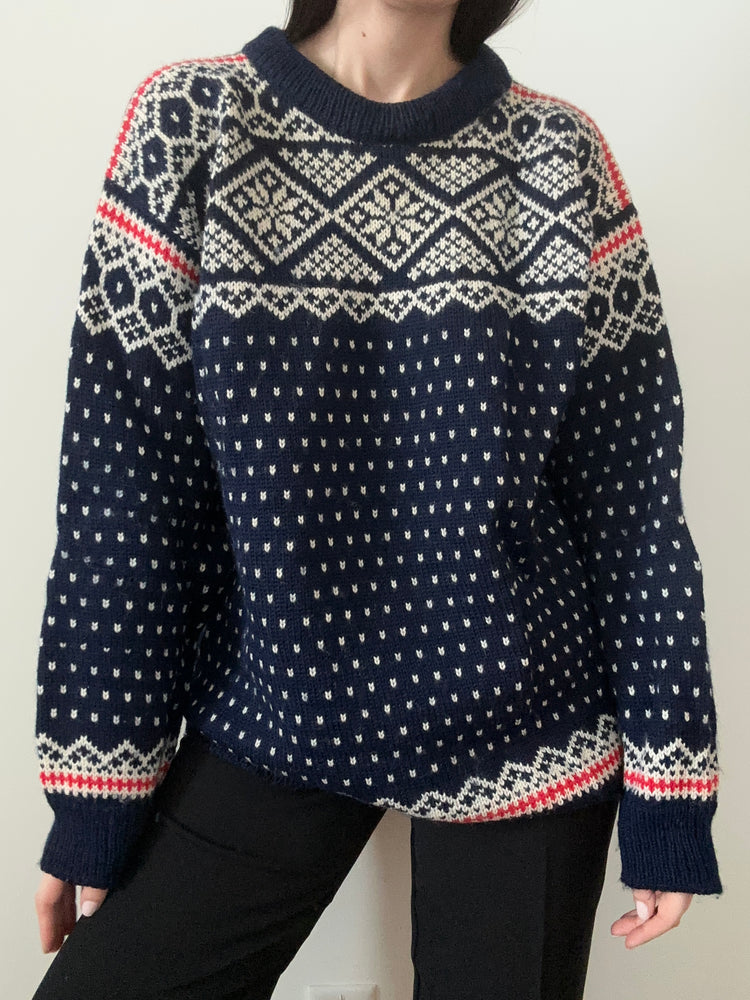 Vintage Collared Grey Polo Sweater Size Medium