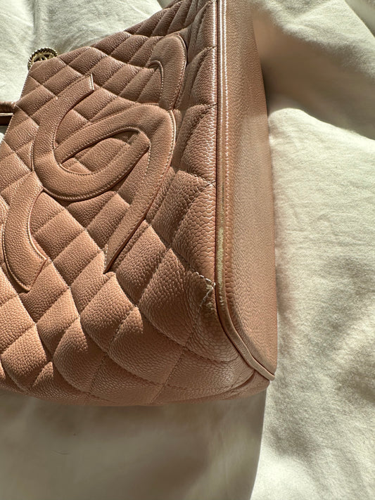 Vintage Chanel Medallion Light Pink Tote