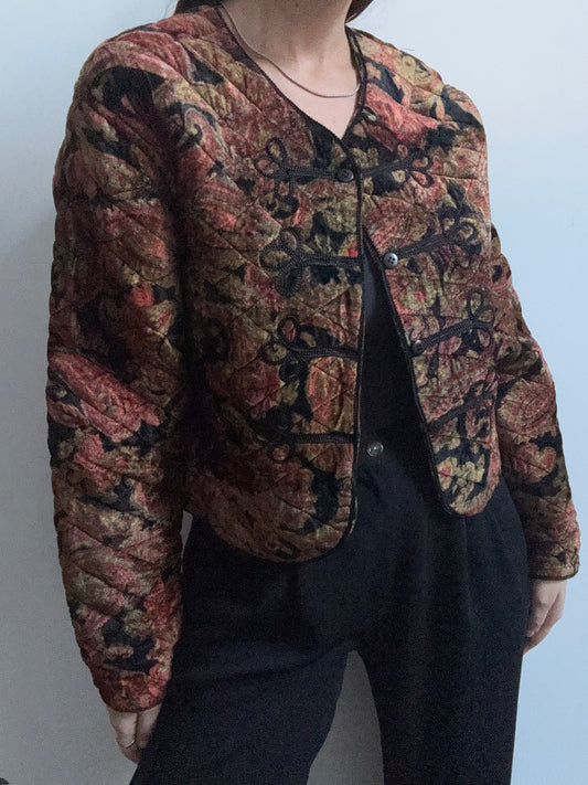 Vintage Moschino Floral Brocade Jacket Size Medium