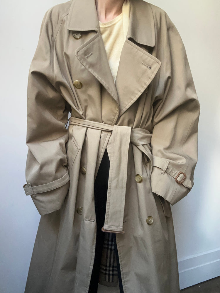 Vintage Burberry Tan Trench Coat Size XL