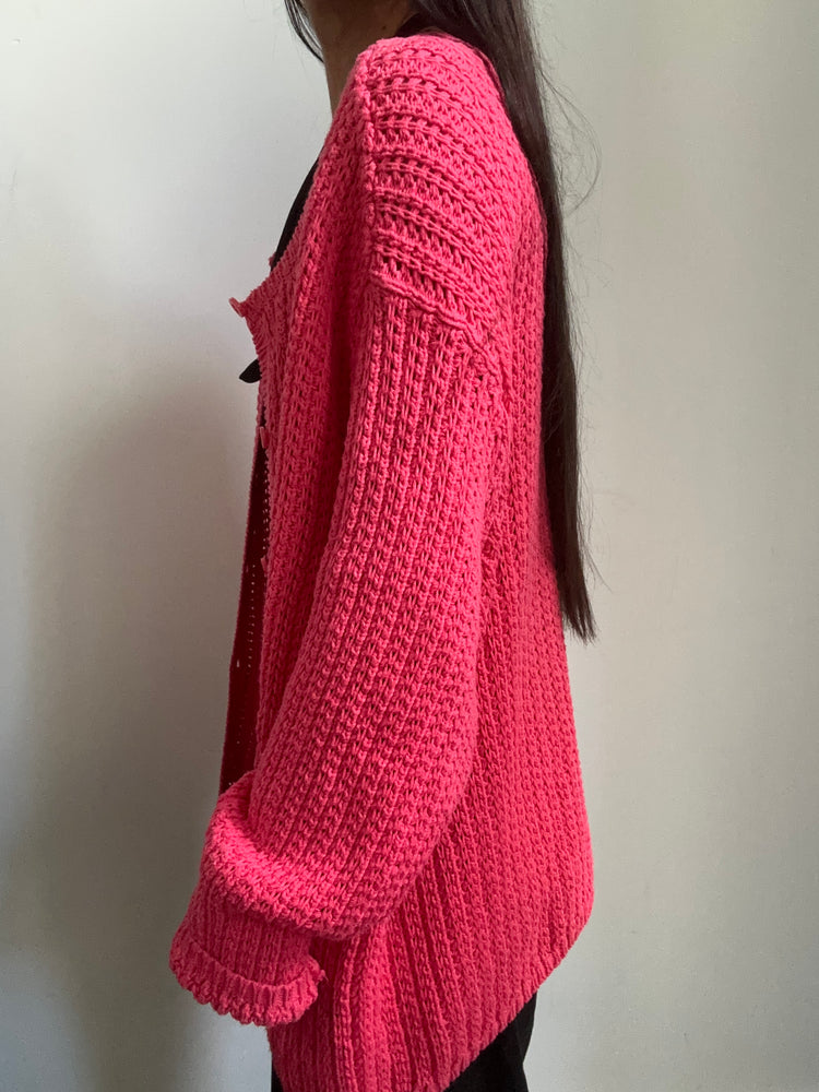 Vintage Pink Cardigan Sweater Size 2XL