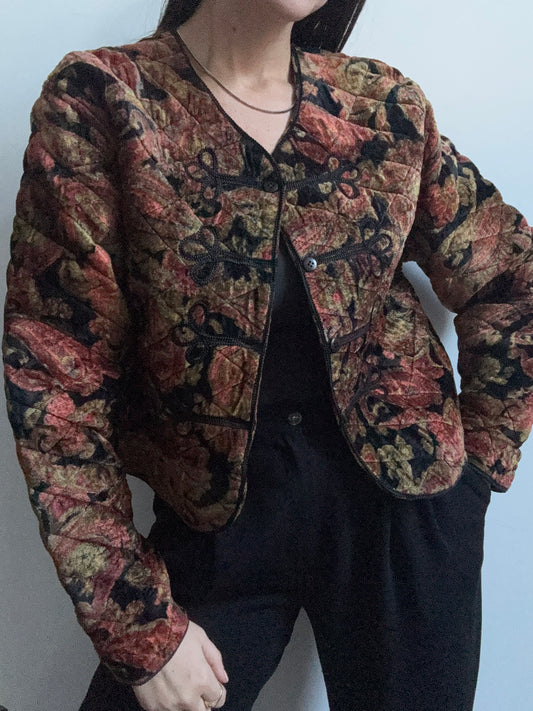 Vintage Moschino Floral Brocade Jacket Size Medium