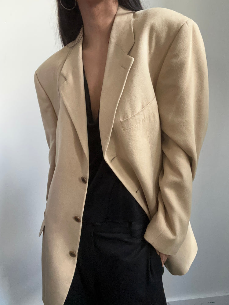 Vintage Suede Tan Blazer Size Medium