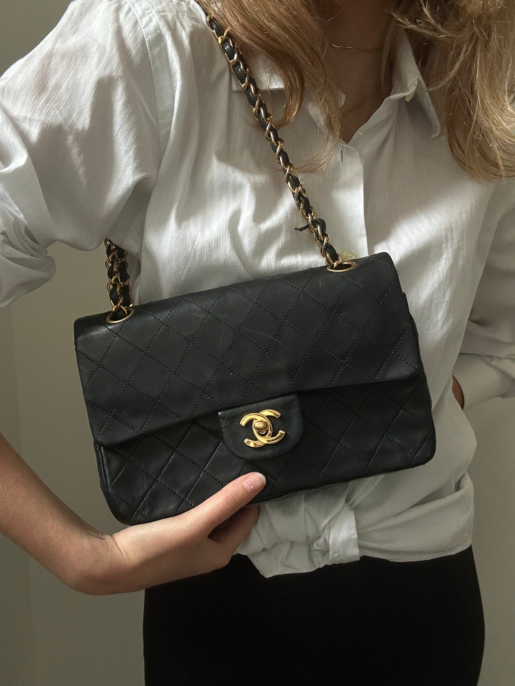 Vintage 1989-1991 Black Chanel Flap Bag