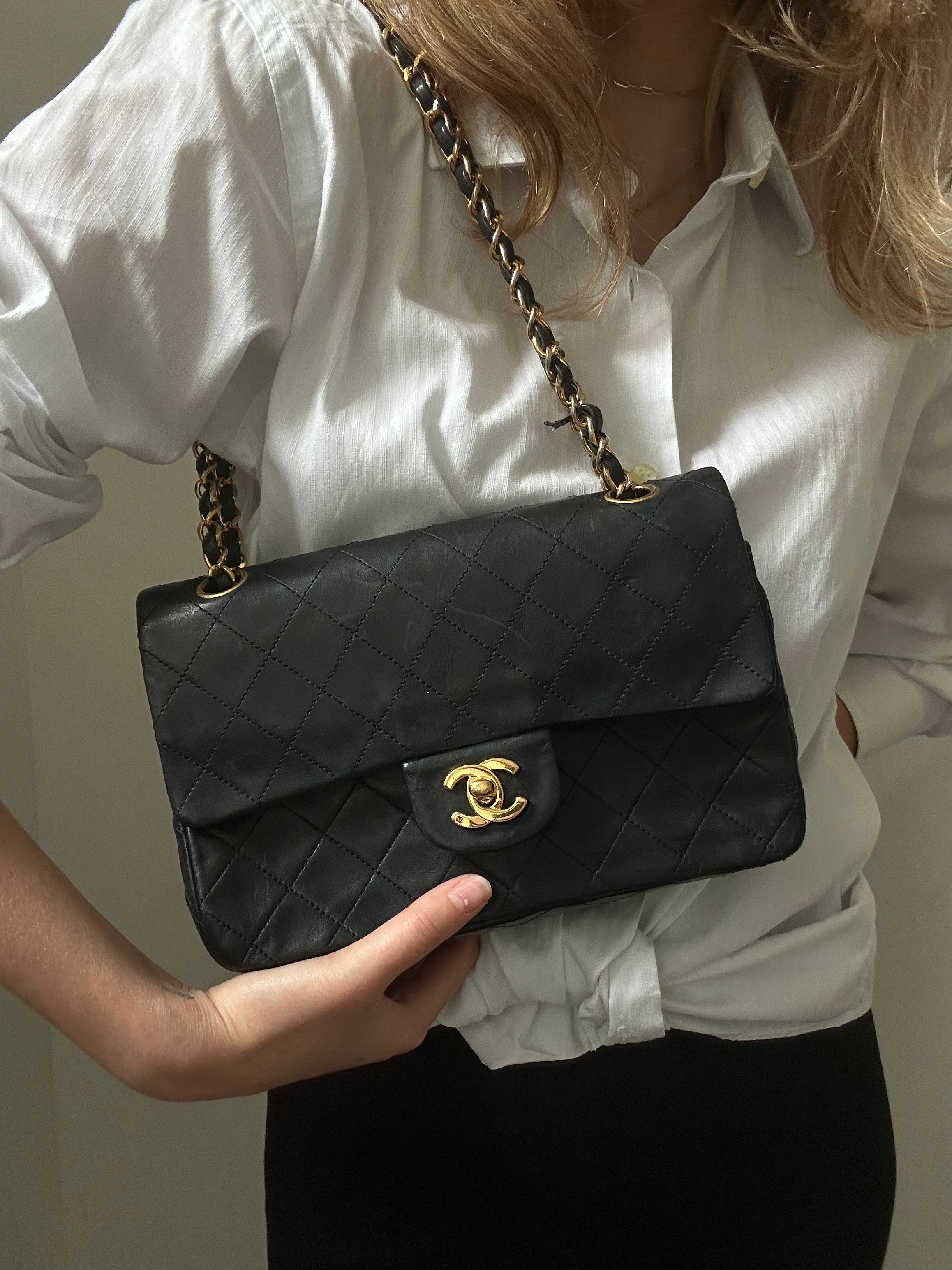 Vintage 1989-1991 Black Chanel Flap Bag