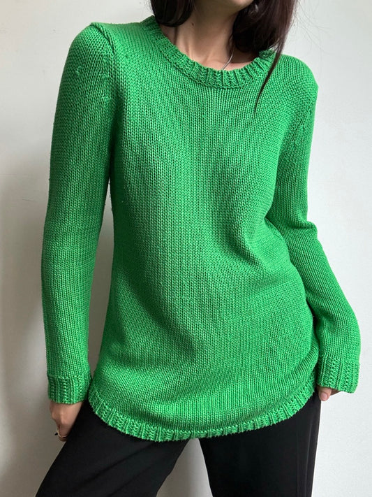 Vintage Ralph Lauren Kelly Green Knit Sweater Size Medium