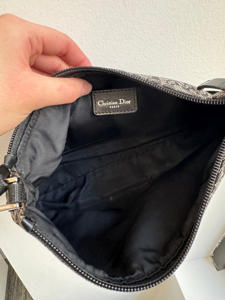 Vintage Dior 2002 Black Diorissimo Shoulder Bag