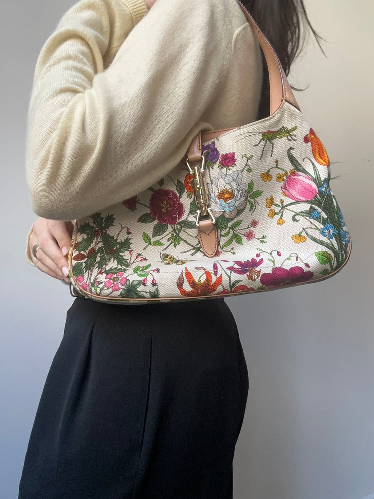 Vintage Gucci Floral Jackie Bag