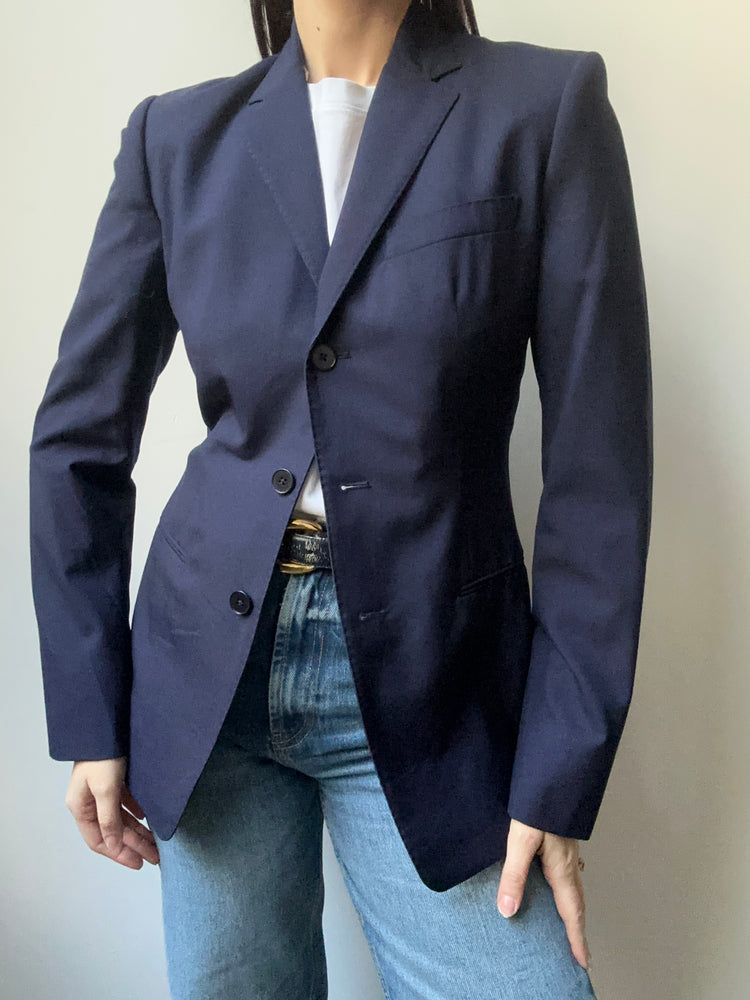 Vintage Ralph Lauren Navy Wool Blazer Size 2