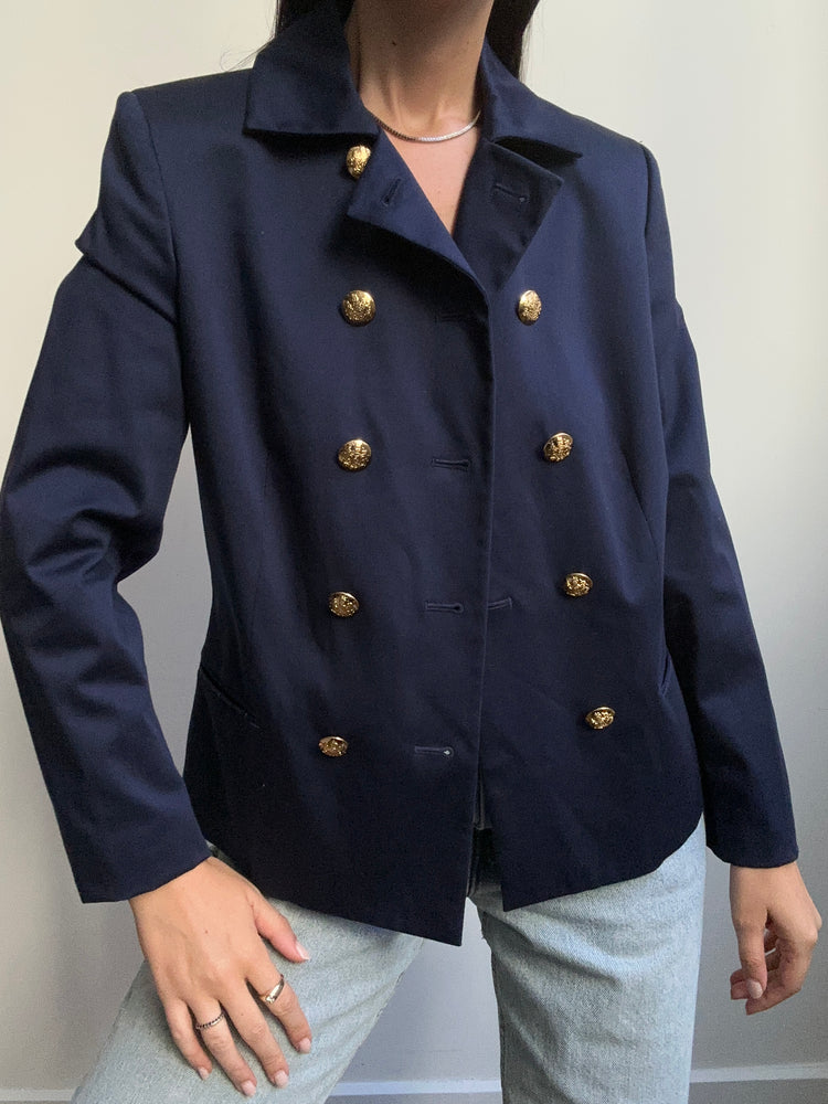 Vintage Ralph Lauren Navy Blue Blazer Size 4