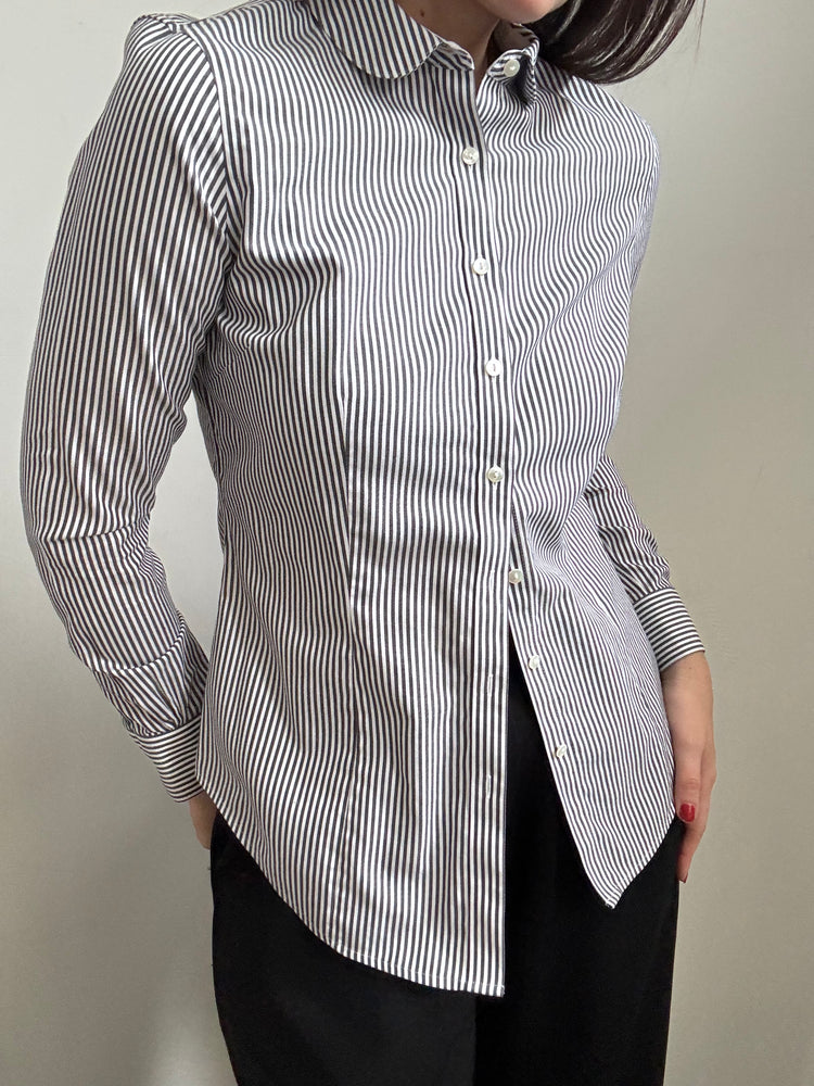 Vintage Black & white Fitted Button Up Size Small