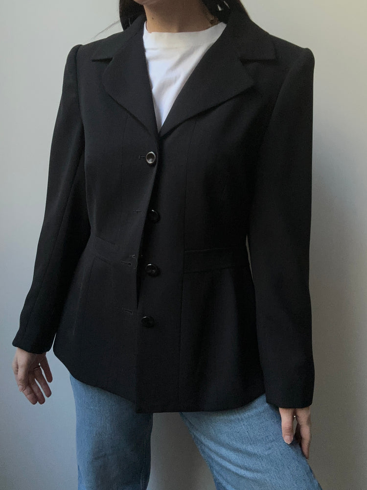 Vintage Black Fitted Blazer Size 4