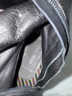 Vintage Miu Miu Knee-High Black Leather Heeled-Boot Size 6