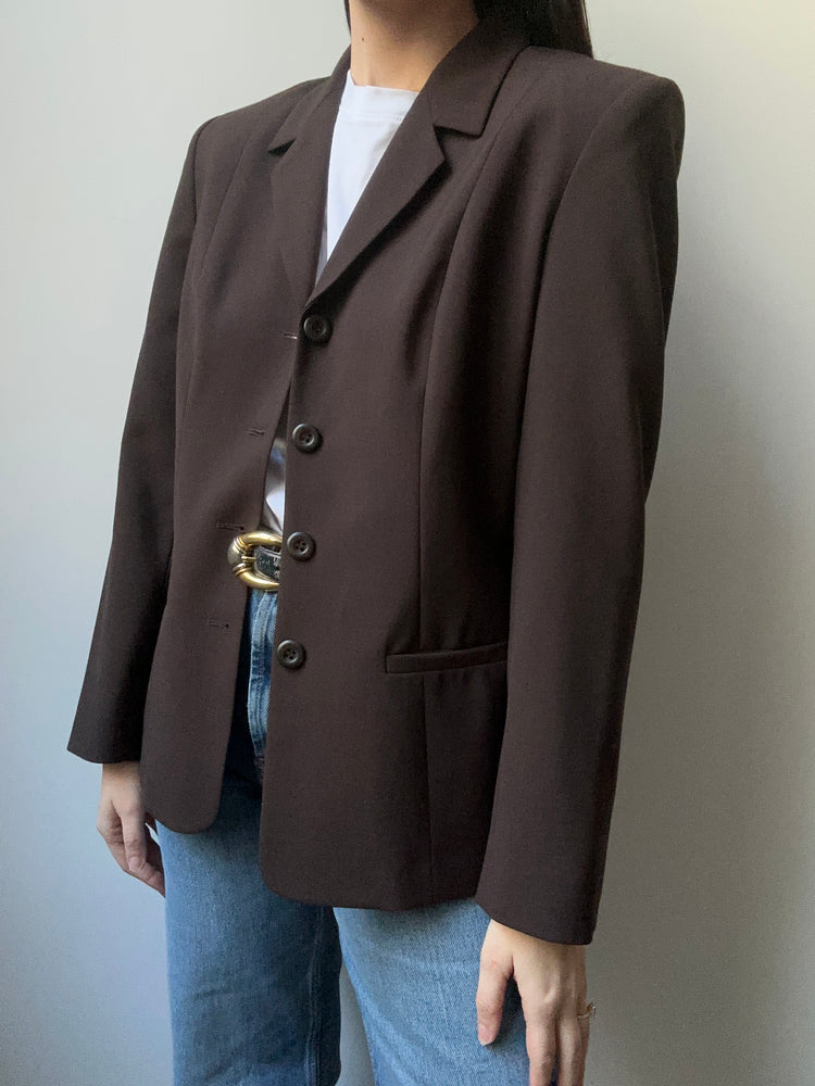 Vintage Brown Fitted Blazer Size 4