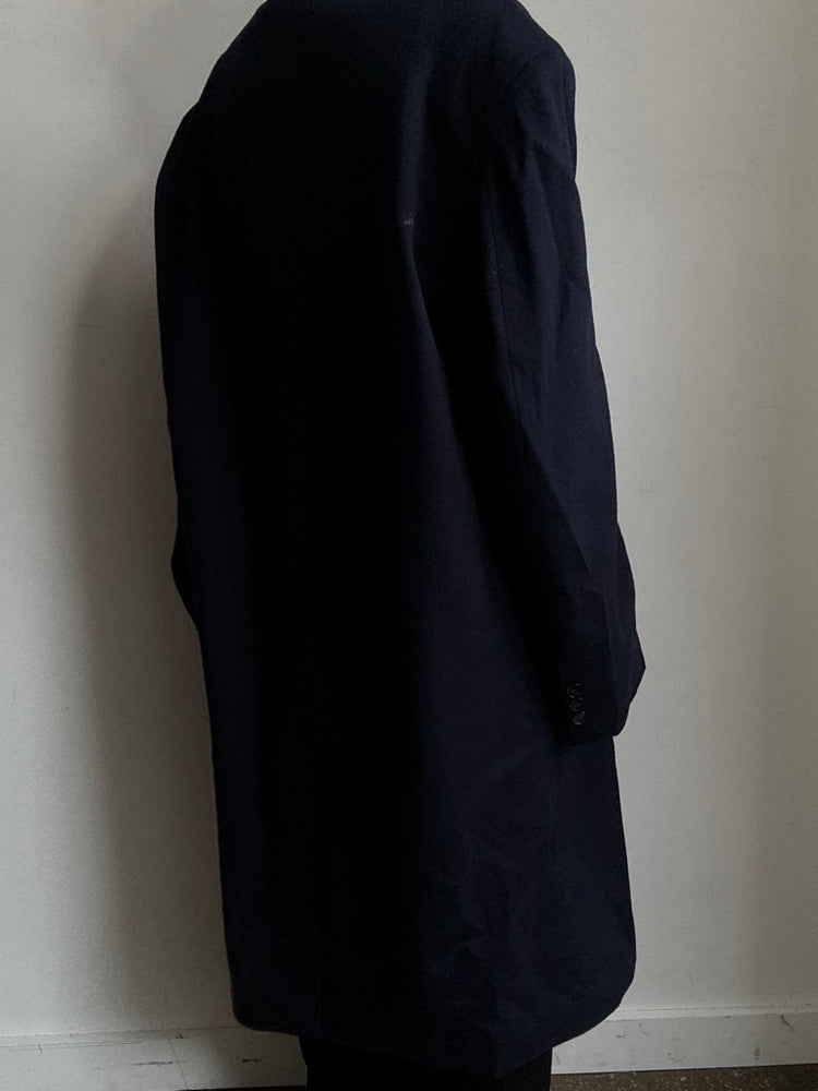 Vintage Navy Blue Cashmere Trench Size Large