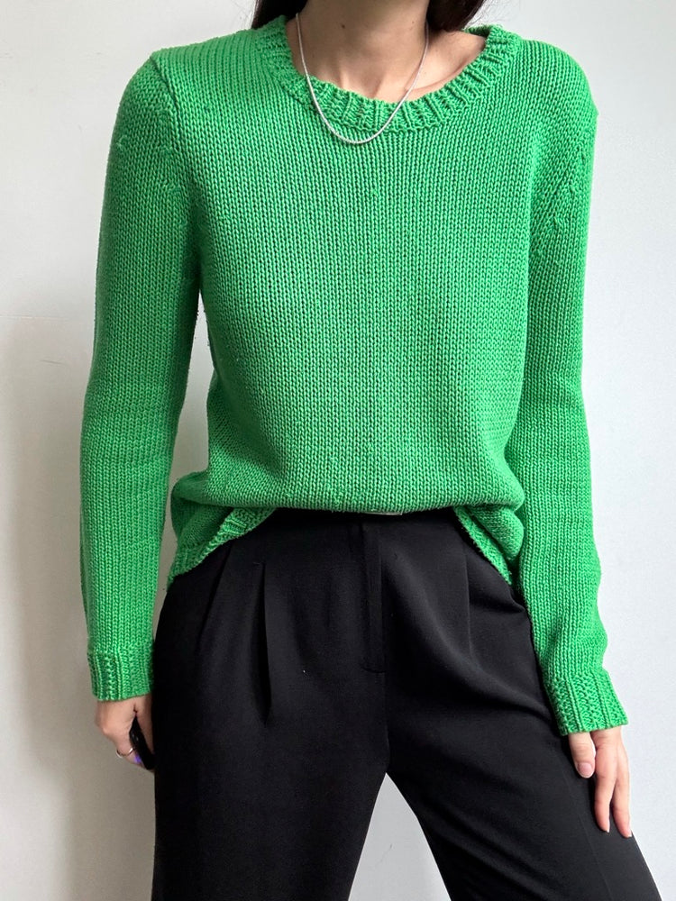 Vintage Ralph Lauren Kelly Green Knit Sweater Size Medium