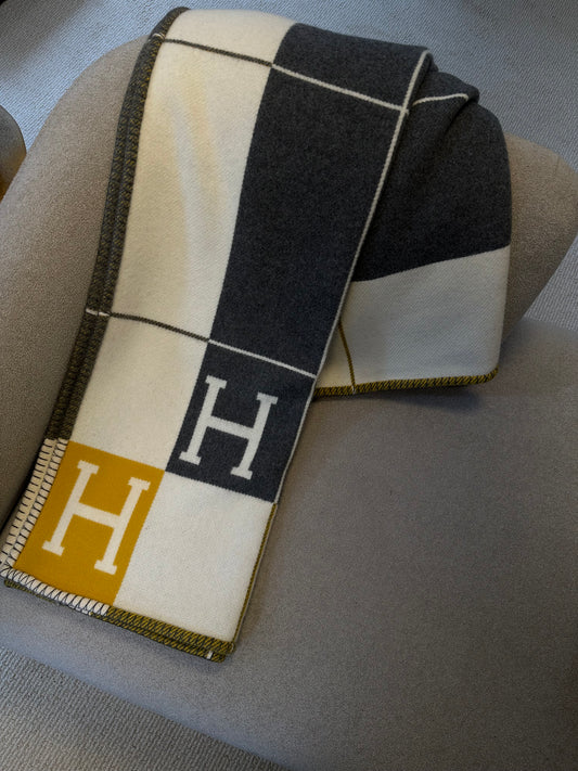 Hermes Wool Cashmere Throw Blanket