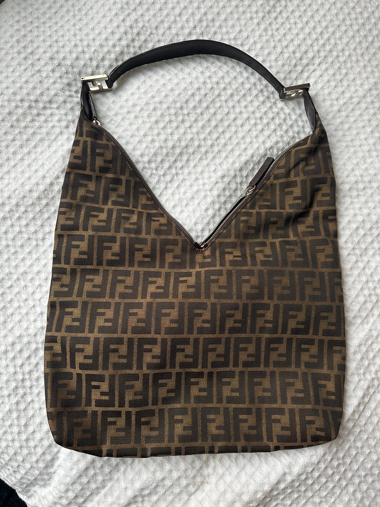 Vintage Fendi Double Zip Hobo Bag