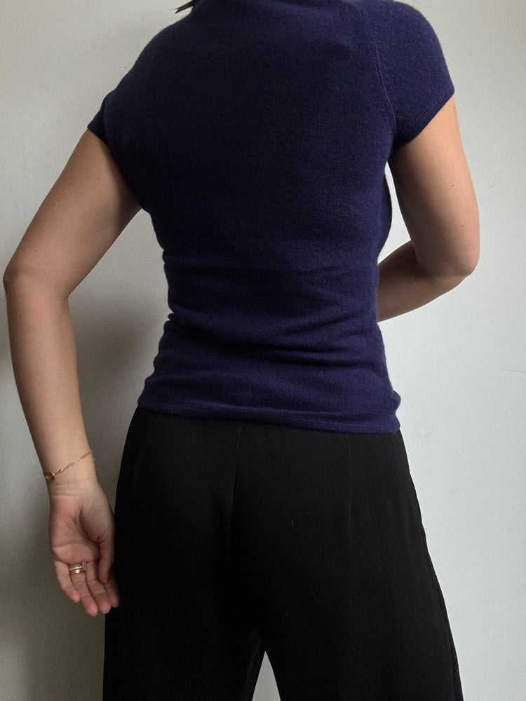 Vintage Indigo Cashmere Knit Top Size X-Small