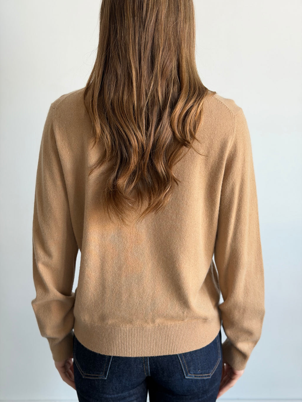 Vintage Beige Cashmere Turtleneck Knit Size Medium