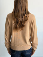 Vintage Beige Cashmere Turtleneck Knit Size Medium