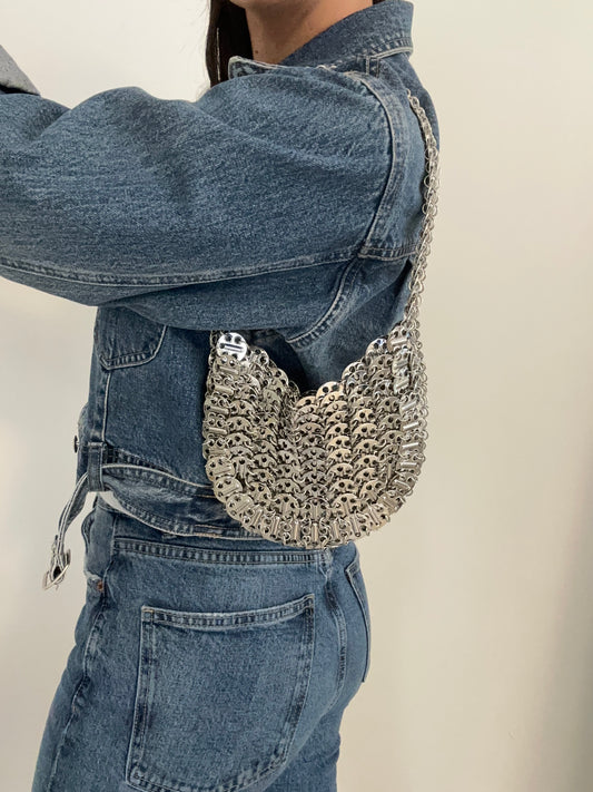 Pre-Loved Paco Rabbane Silver Chain Bag