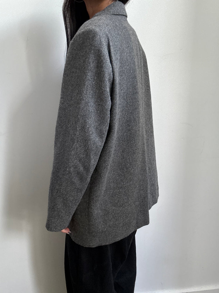 Vintage Gray Wool Blend Blazer Size Medium