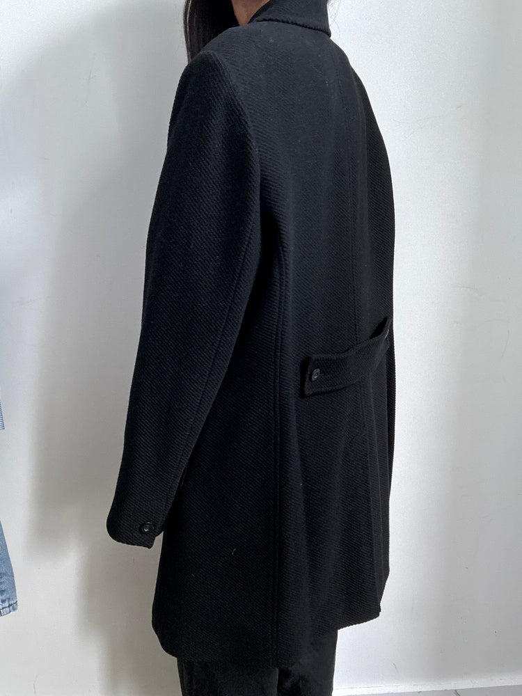 Vintage Black Structured Trench Size Large