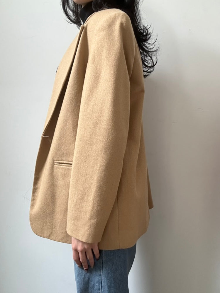 Vintage Wool Camel Classic Blazer Size Medium
