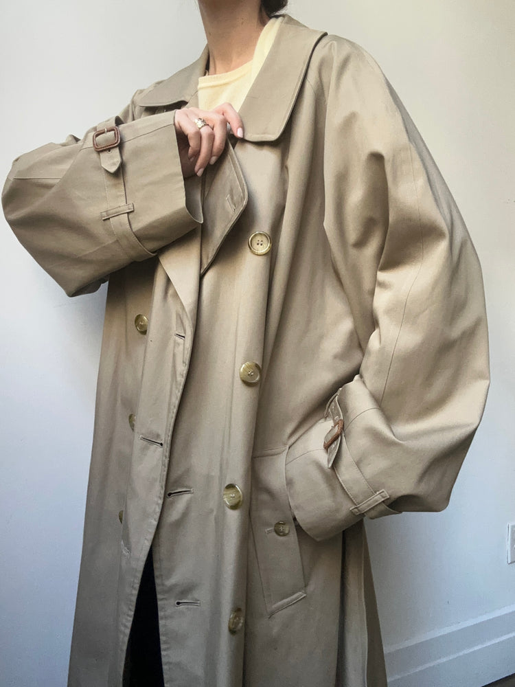 Vintage Burberry Tan Trench Coat Size XL