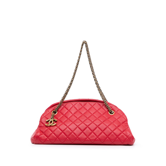 Vintage 2011 Chanel Red Quilted Shoulder Bag