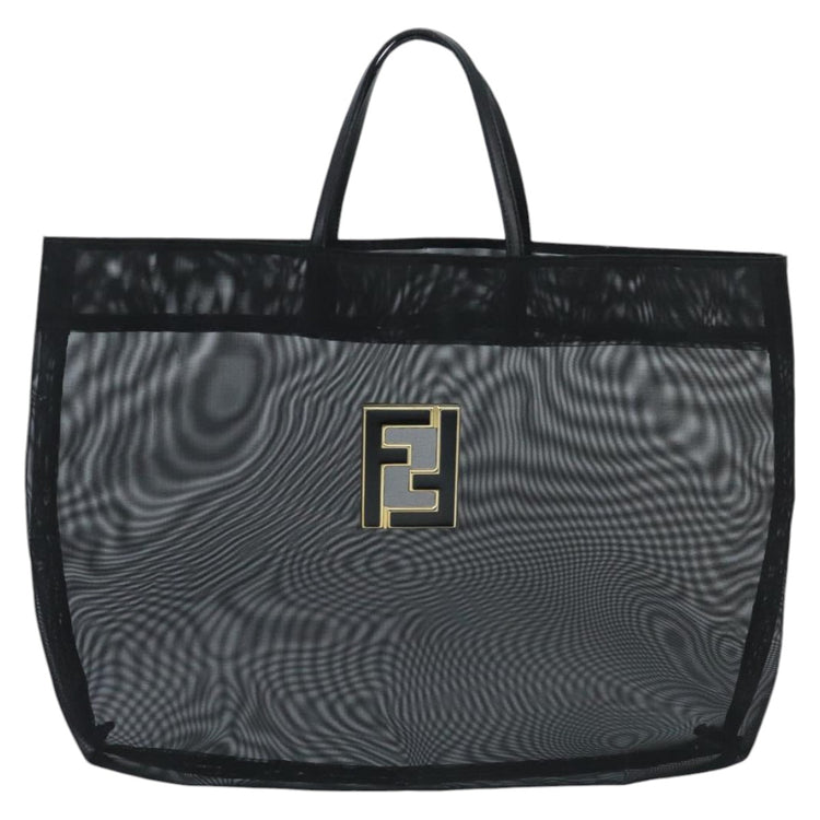 Vintage Fendi Black Mesh Tote Bag