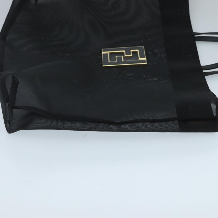 Vintage Fendi Black Mesh Tote Bag