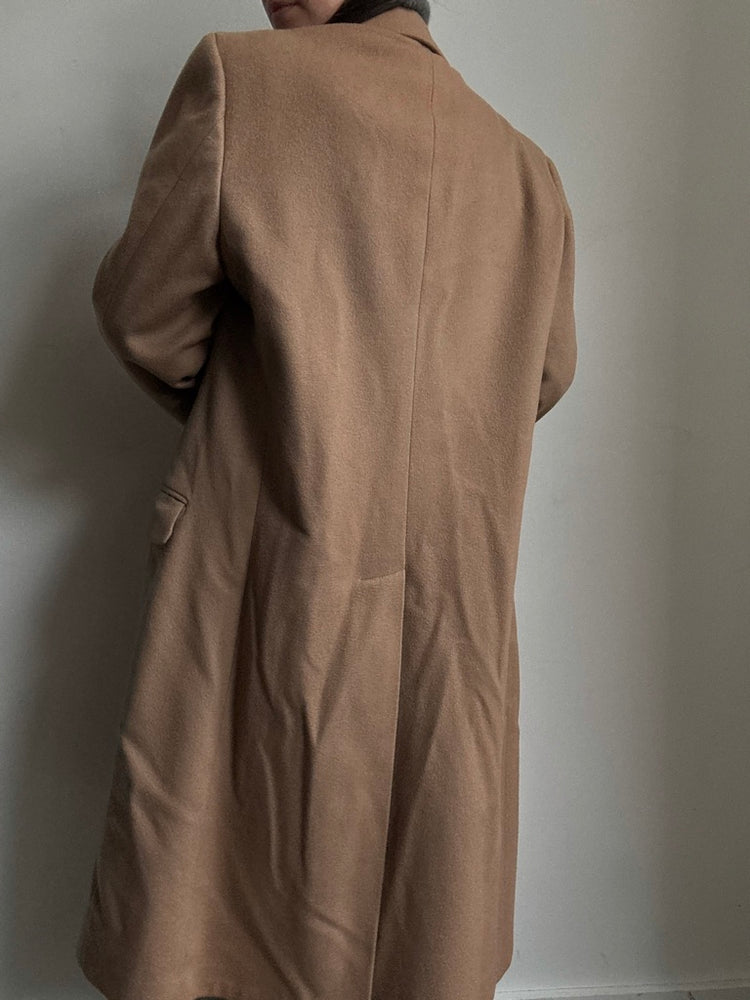 Vintage Tan Pierre Cardin Wool Coat Size Large