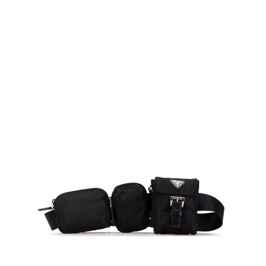 Vintage Prada Nylon Triple Pouch Belt Bag
