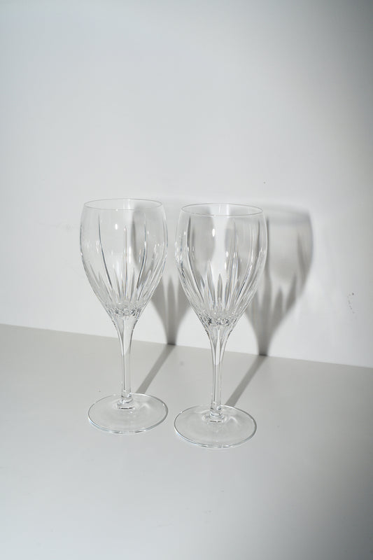 Vintage Crystal Champagne Glasses (Set of 2)