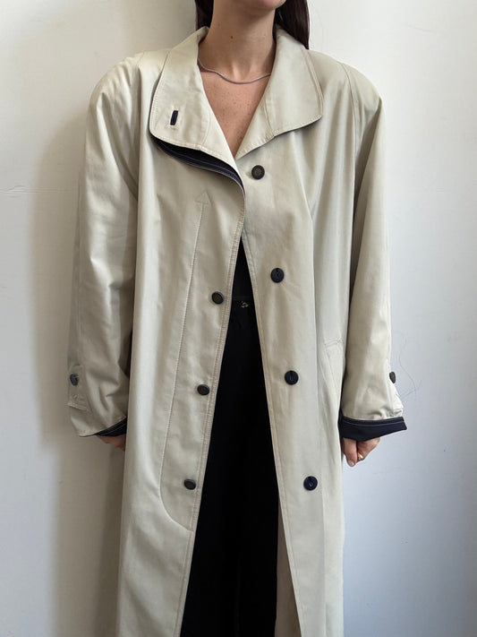 Vintage Beige Trench Coat Size Large