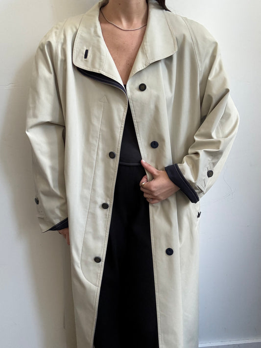 Vintage Beige Trench Coat Size Large