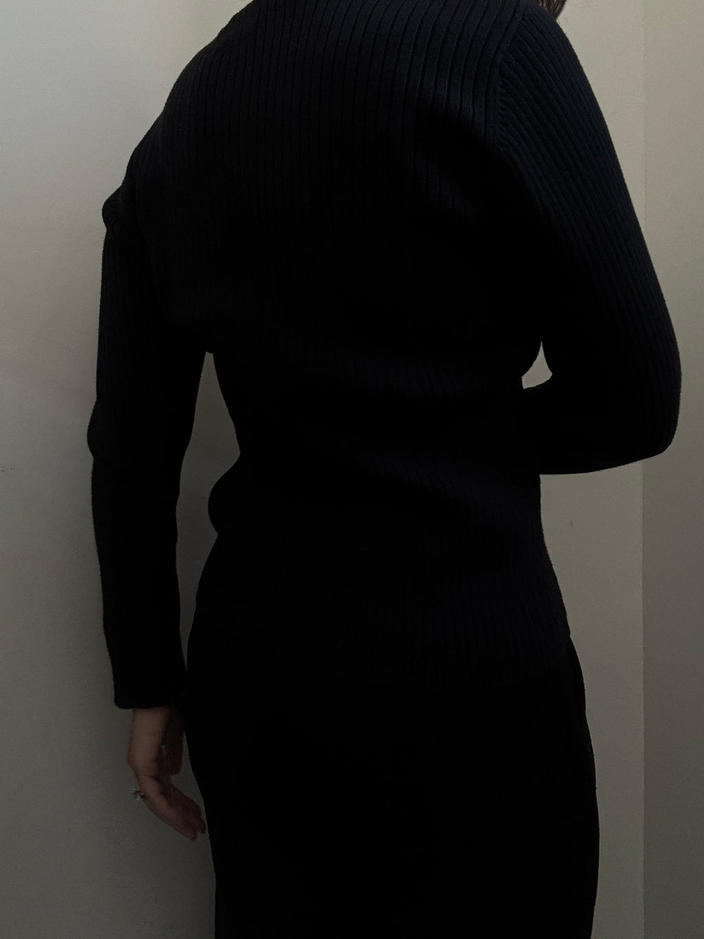 Vintage Tommy Hilfiger Black Cotton Cable Knit Cardigan Size Small