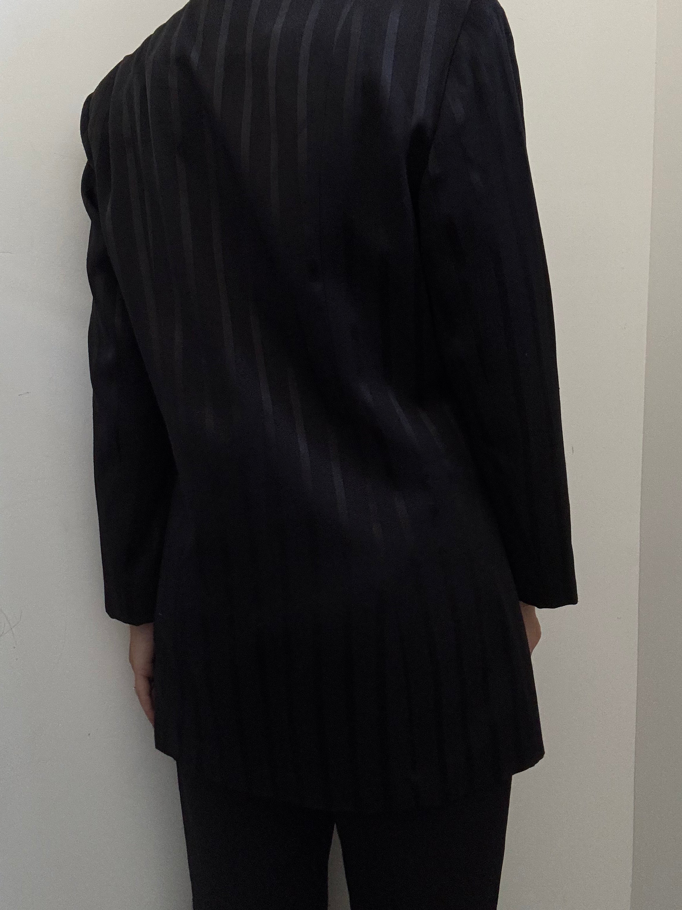 Vintage Black Striped Suit Set Size Medium